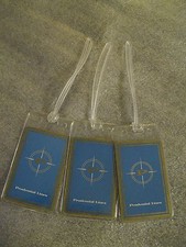 Prudential Lines Cruise Ship Vintage Blue Playing Card Luggage Name Tag Tags (3)