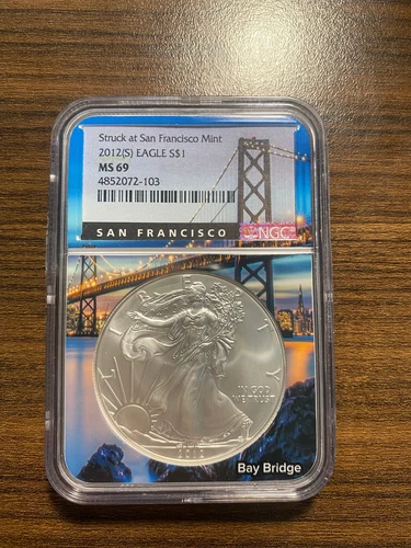 2012-(S) American Silver Eagle ASE $1 NGC MS 69 Struck at San Francisco Holder