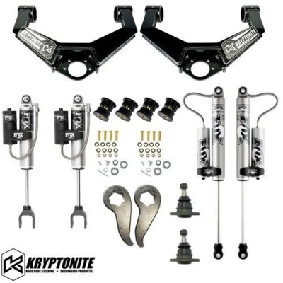 Kryptonite Stg 4 Leveling Kit w/ Fox Reservoir Shocks For 11-19 GM ...