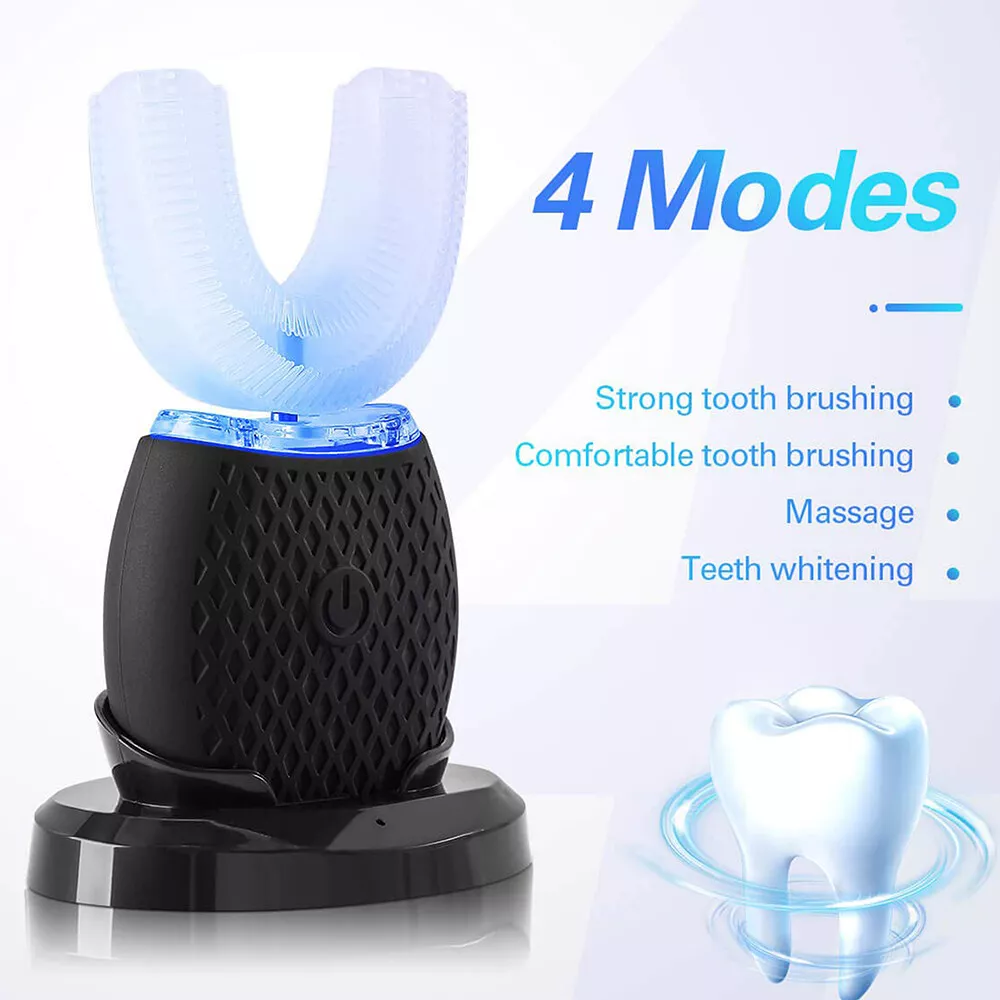 Ultrasonic Electric Toothbrush Automatic U Shaped 360 Cleaning Christmas Gifts