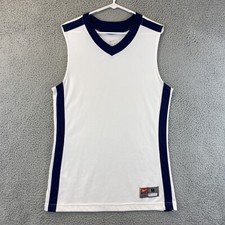 Nike Dri-Fit White Black Sleeveless Jersey Adult M Medium Tank /64-9