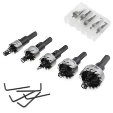 5 Pack High Speed Steel HSS Drill Bit Hole Saw Set 16mm/18.5mm/20mm/25mm/30mm US