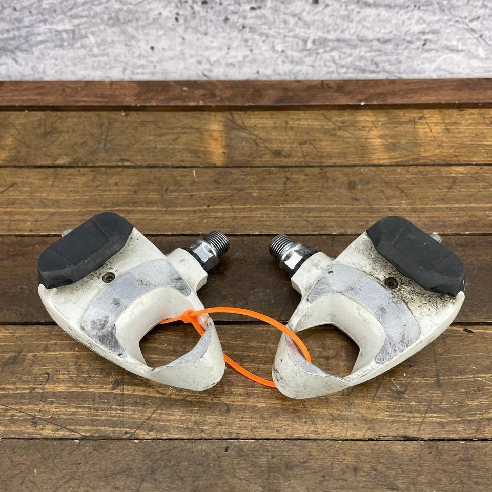 Pedales Campagnolo de colección grabación sin clip PD-22REQR ajuste Eroica escritura blanca Foto 3 de 4