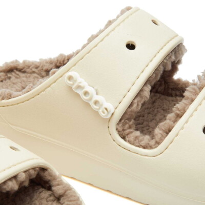New Womens CROCS CLASSIC COZY SANDAL 207446-2YC BONE US W 6-10
