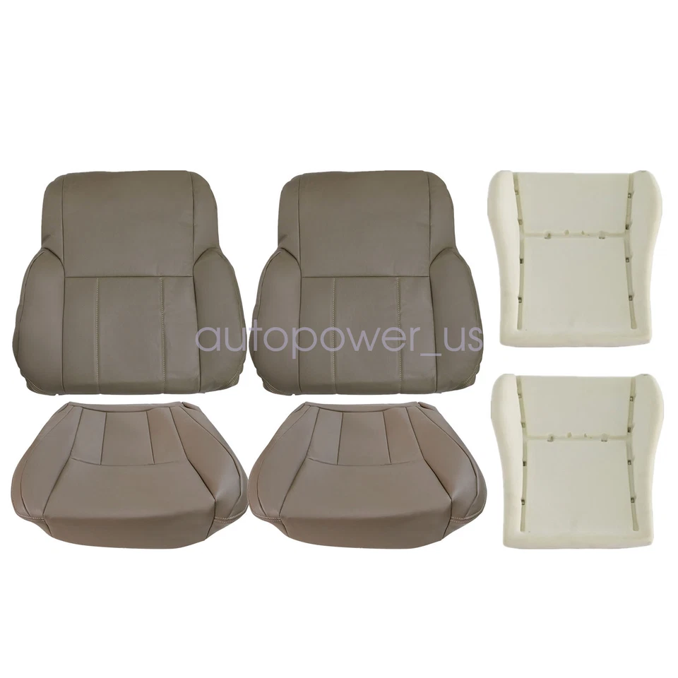 For 1996-2002 Toyota 4Runner Front Leather Seat Cover Tan & Bottom Foam Cushion Foto 3 de 4