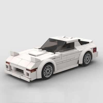 Mazda RX7 Toy Car Moc Brick Set DIY Kit Building Blocks Education Gift
