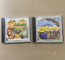 Electronic Arts Sim Coaster and Sim Safari Pc Games in Jewel Case As shown