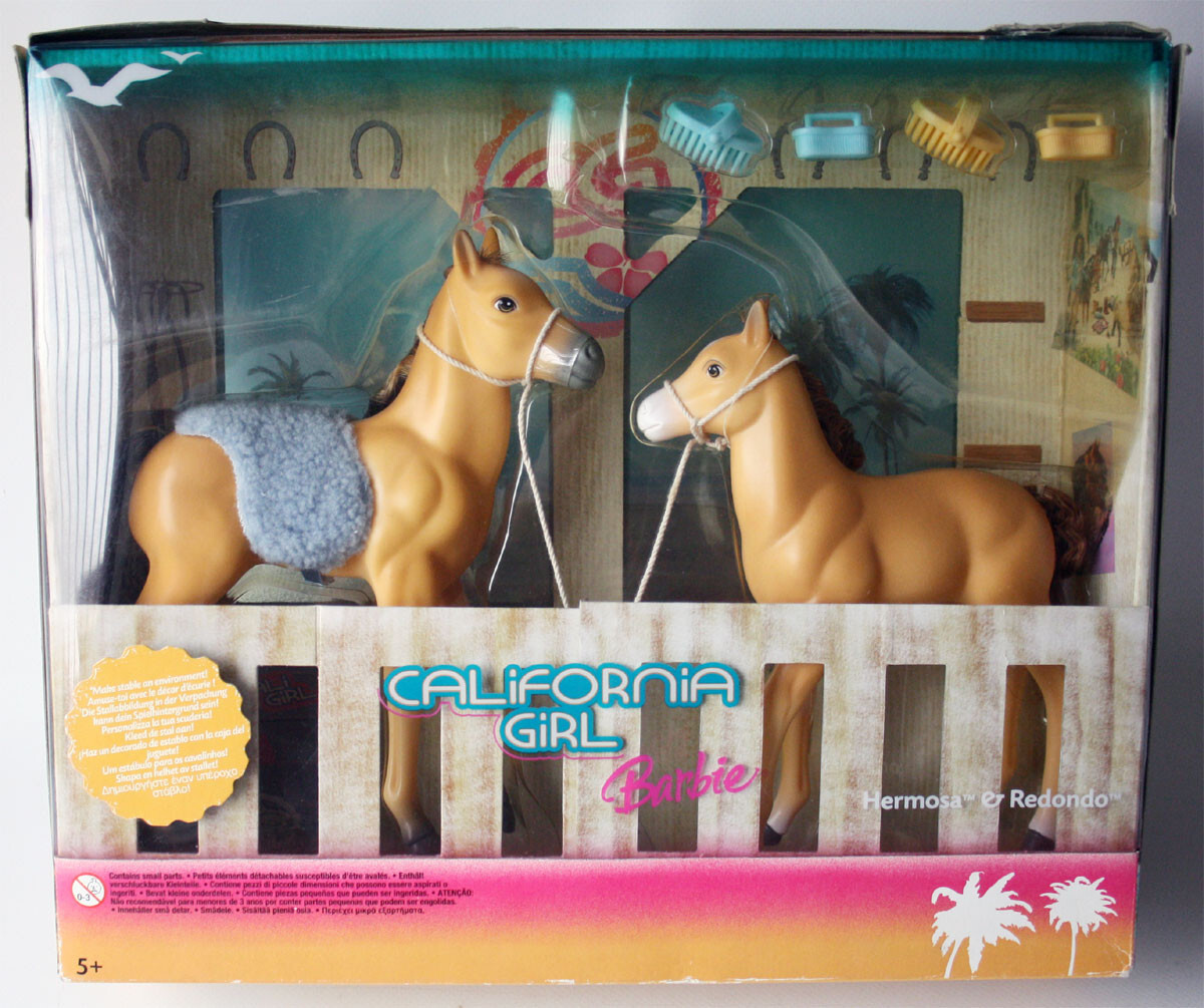 2004 BARBIE CALIFORNIA GIRL HERMOSA & REDONDO HORSE MATTEL H0839
