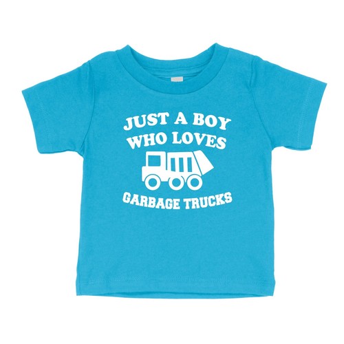 just a boy who loves garbage trucks Toddler Kids T-Shirt garbage truck Tee Shirt - Picture 16 of 16
