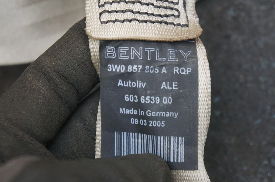 Left Right Set Of 2 Rear Left Right Seat Retractor Bentley Continental Gt 2005 - Image 4 of 4