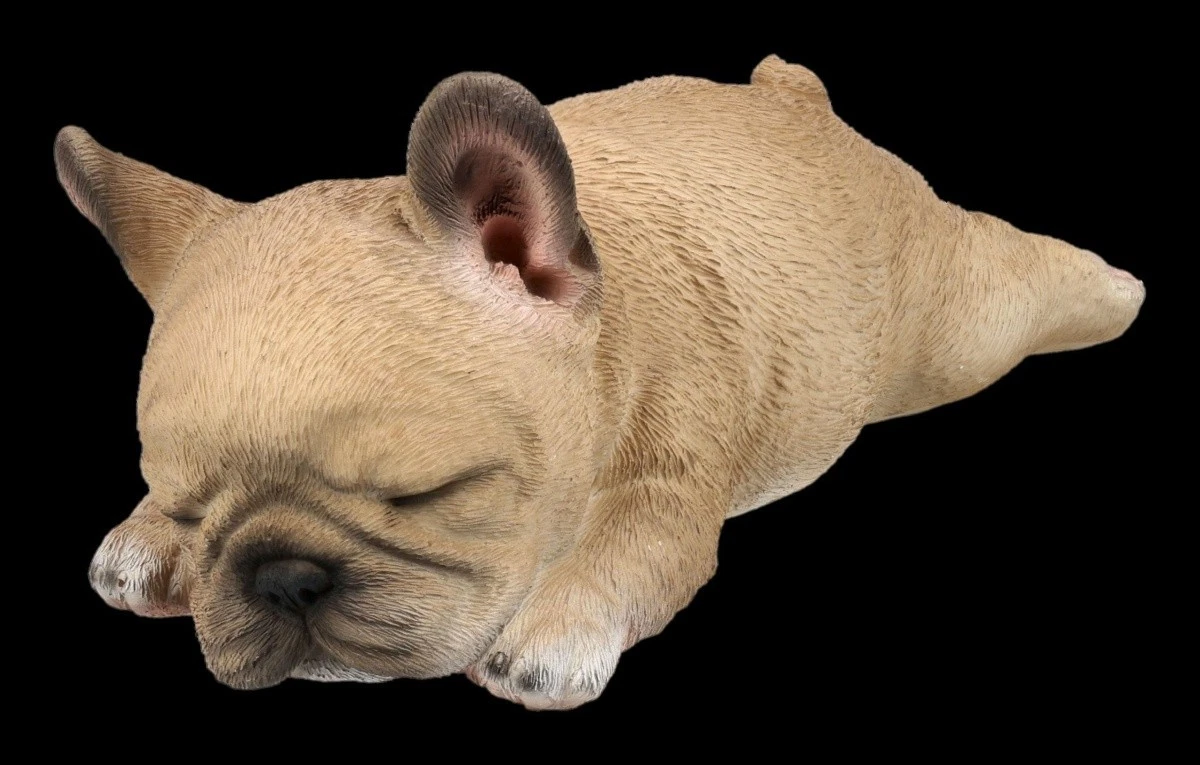 Hundefigur Welpe Schlafende Französische Bulldogge - Züchter Geschenk-H 8 cm