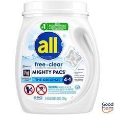 All Unscented Mighty Pacs Free Clear HE Laund...