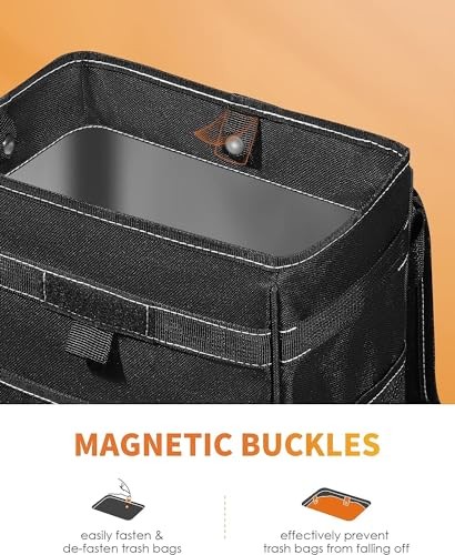 HOTOR Car Trash Can Leak-Proof Organizer Collapsible Auto Garbage Bin ...