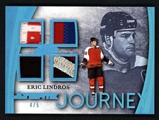 2015 Leaf Ultimate Eric Lindros Journey Blue Spectrum /5 Game-Used Memorabilia