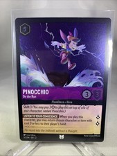 Disney Lorcana Pinocchio On the Run 57/204 Cold Foil NM/M Rise Of The Floodborn