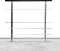 Edelstahl-Handlauf GeläNder 80Cm Mit Querstreben FüR Treppen Balkon Sicherheit