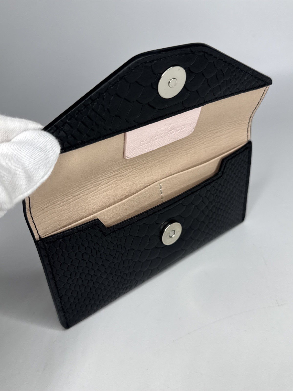 BLACKWOOD Black Leather Python Wallet - image 7