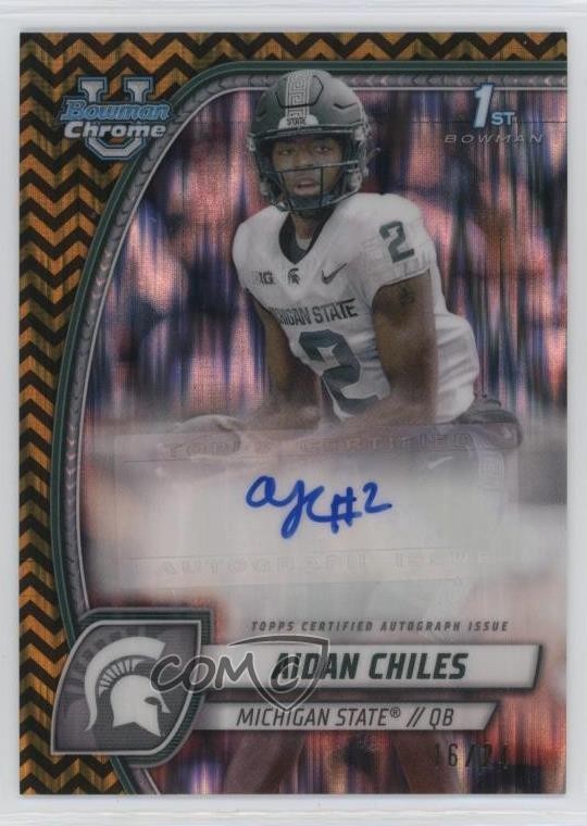 2024 Bowman U Chrome Black & Gold Stealth Refractor 16/24 Aidan Chiles Auto 19fe