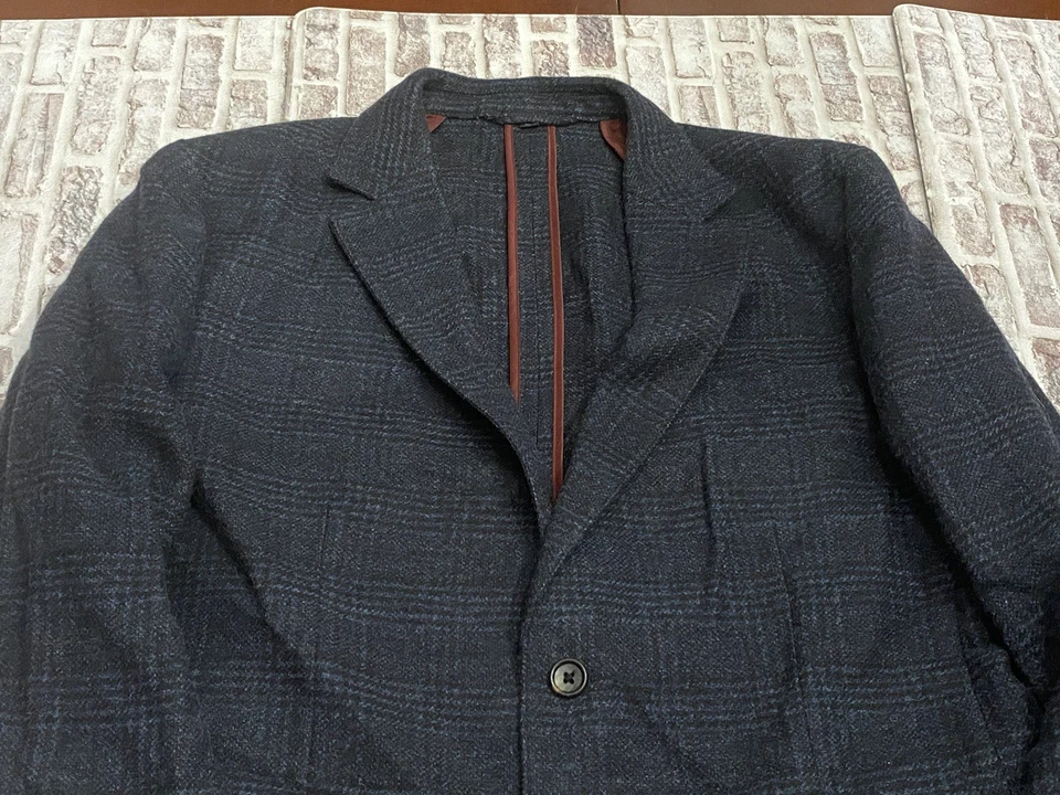 Bonobos Blazer Mens 42R Blue Black Plaid Nova Fides Italian Wool Sport Coat - Image 2 of 4