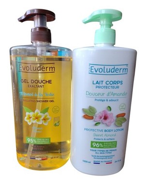 Evoluderm Gel De Douche Fondant & Lait De Corps Hydratant Au Délice De Karité  