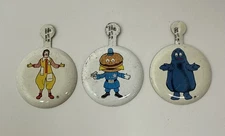 Vintage 70’s McDonald’s Tin Fold Tab 1.5” Buttons