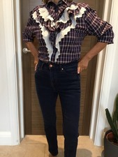 Ladies Retro Cowgirl Shirt Size 10/12 Ideal Line Dancing 