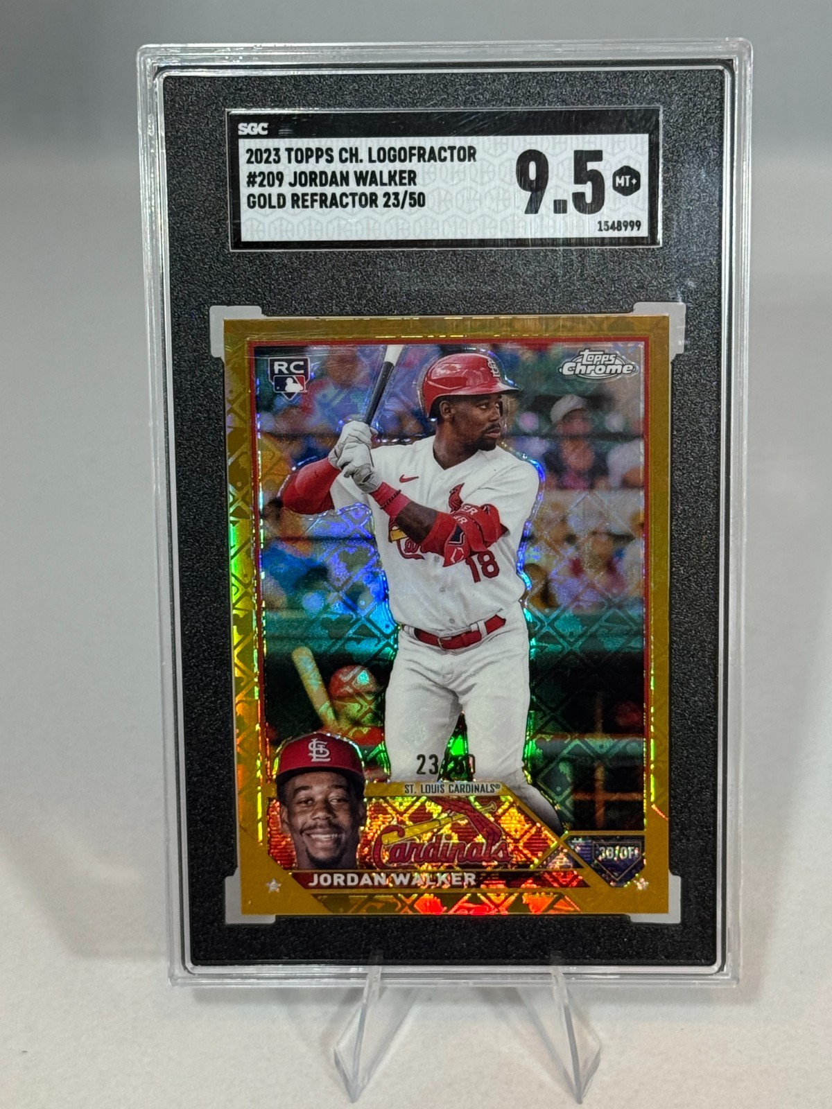 2023 Topps Chrome Logofractor Jordan Walker Gold /50 - SGC 9.5