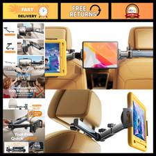 Adjustable iPad Holder for Car, 4-in-1 Tablet Mount Back Seat Stand, Universal F