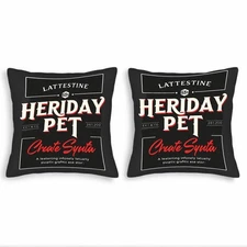 Set of 2 Vintage Retro Throw Pillow Covers 18x18in - for Couch Bed Car Decor