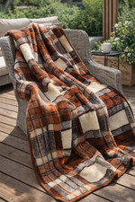 WOOLMARK MERINO PURE WOOL BLANKET THROW BED COVER SOFA PAD NATURAL , ALL SIZES 