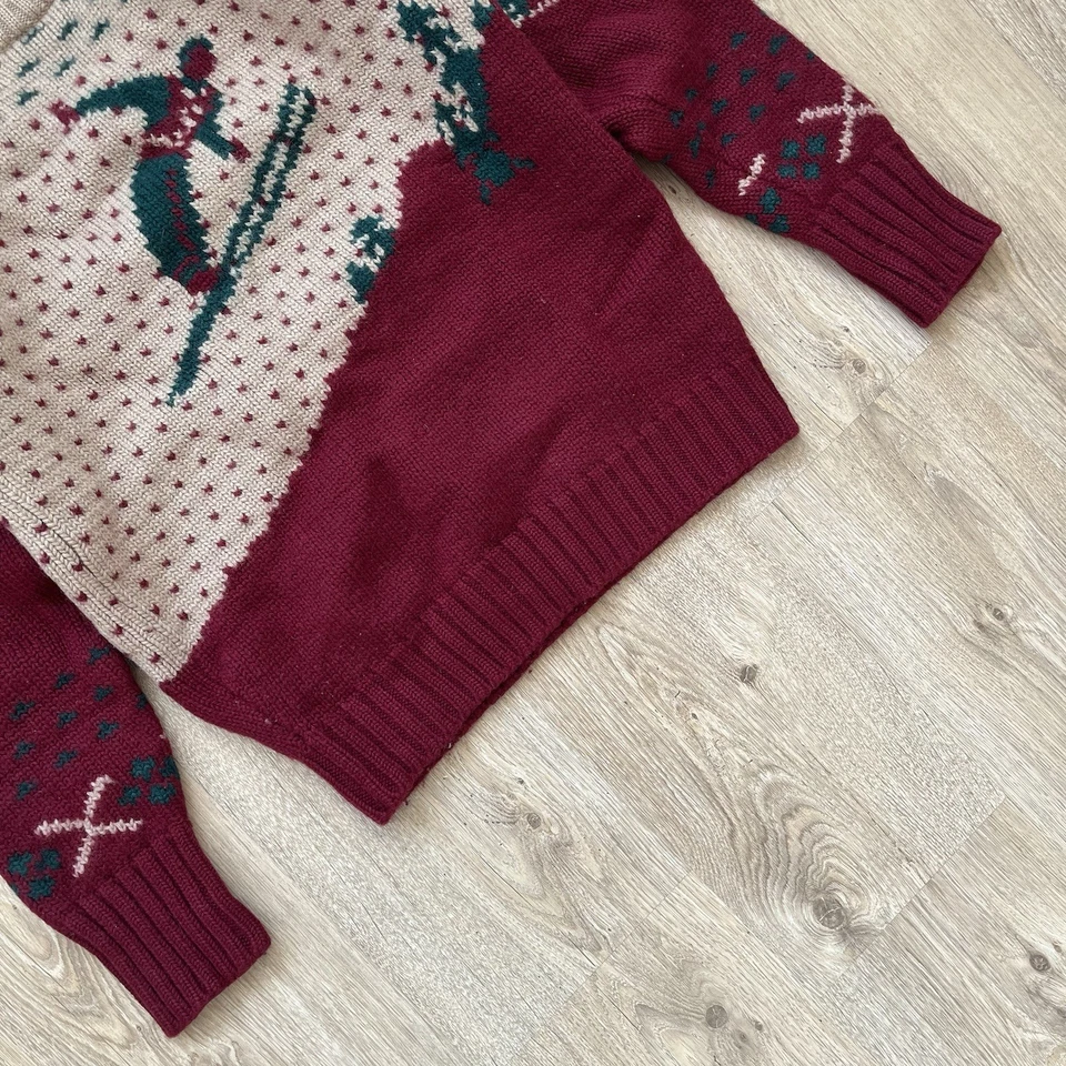 Vintage Polo Ralph Laurent Ski Wool Sweater Men's Medium - Image 4 of 4