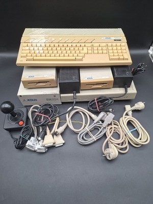 Atari 520 ST Diskettenlaufwerk SH204 Festplatte Joystick Bundle