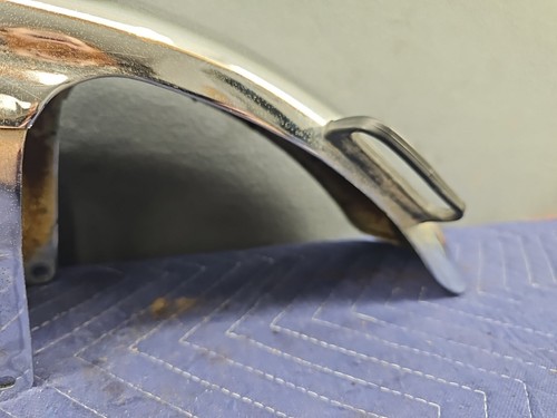 1982 83 HONDA CM250C 250 CUSTOM CHROME FRONT FENDER OEM USED - Picture 3 of 10