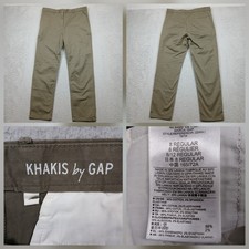 GAP Khakis Chino Pants Women 8 Regular Olive Green Stretch Cotton