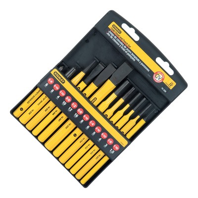 Stanley Meissel-Körner und Durchschläger Set 12 Stk