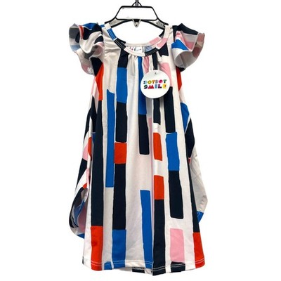 Dot Dot Smile NWT Girls 12-24m Multicolor Striped Pattern Cap Sleeve Swing Dress