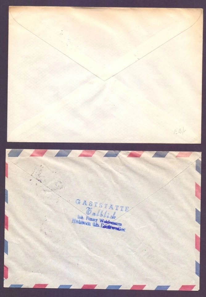 3 Raketenpost-Belege - Zucker E.R.1 Rakete 1960 mit 2 original Autogrammen (846) - Bild 2 von 4