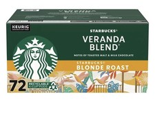 Starbucks Blonde Roast K-Cup Coffee Pods, Veranda Blend 72 ct. New