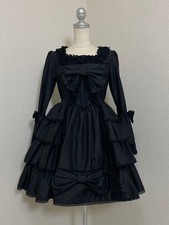 Preview of BABY THE STARS SHINE BRIGHT Black Long Sleeve Lace Frill Lolita Blouse