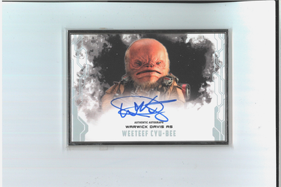 #ad #ad # 10 WARWICK DAVIS Auto Topps Star Wars Masterwork Framed Autograph HARRY POTTER $90.99