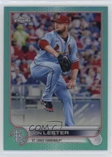 2022 Topps Chrome Aqua Refractor 36/199 Jon Lester #187 09w2