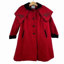 Rothschild Girls Red Cape Coat Size 5 Dress Coat