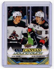 2024-25 Upper Deck UD Canvas Young Guns Checklist 2 Josh Doan / Olen Zellweger