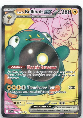 Iono's Bellibolt ex Pokemon Journey Together 172/159 NM