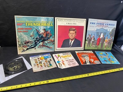vintage records lot John F Kennedy w/ James Bond Twist Andy Griffith JFK +