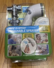 Rinse Ace Snap N Spray Detachable Sprayer Shower Head Brand New Sealed 8’ Hose