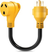 30 Amp to 30 Amp RV Generator Adapter Cord 4 Prong NEMA L14-30P/TT-30R