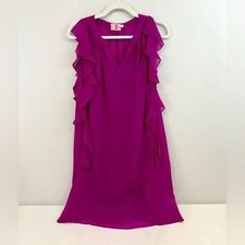 Madewell Cascade 100% Silk Dress in Magenta Size 2