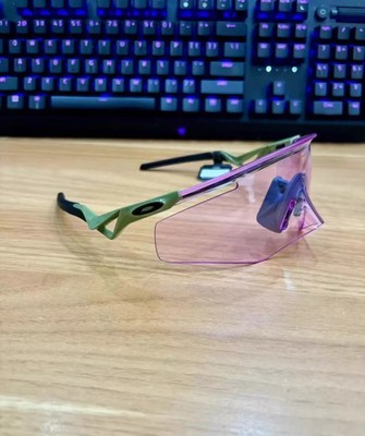 Oakley QNTM Kato OO9481D Sunglasses, Green Frame, Pink Lenses