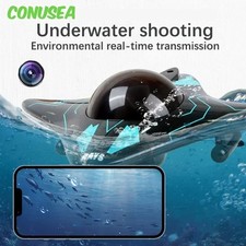 Remote Control Boat RC Submarine Toy Portable RC Boat with Underwater Camera
